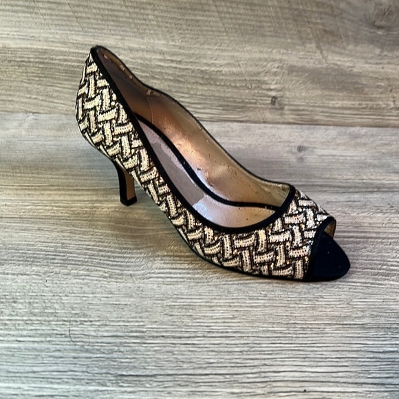 Caparros open toe sparkle black white and gold heels size 6 - Picture 4 of 15